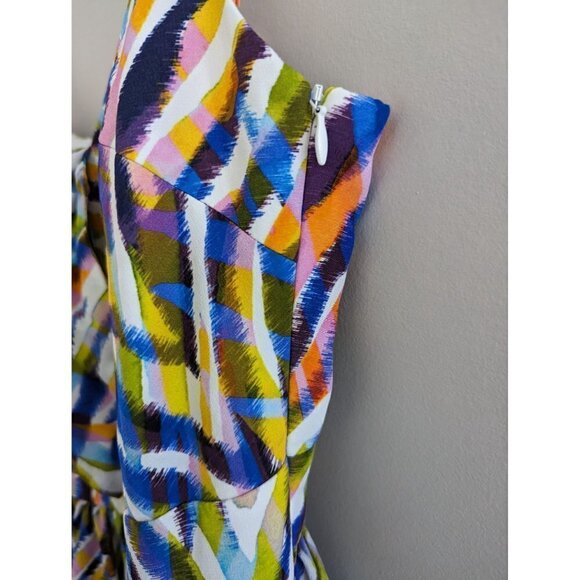 Trina Turk Silk Gypsum Tiger Print Tropical Multicolor Mini Dress - Picture 7 of 11